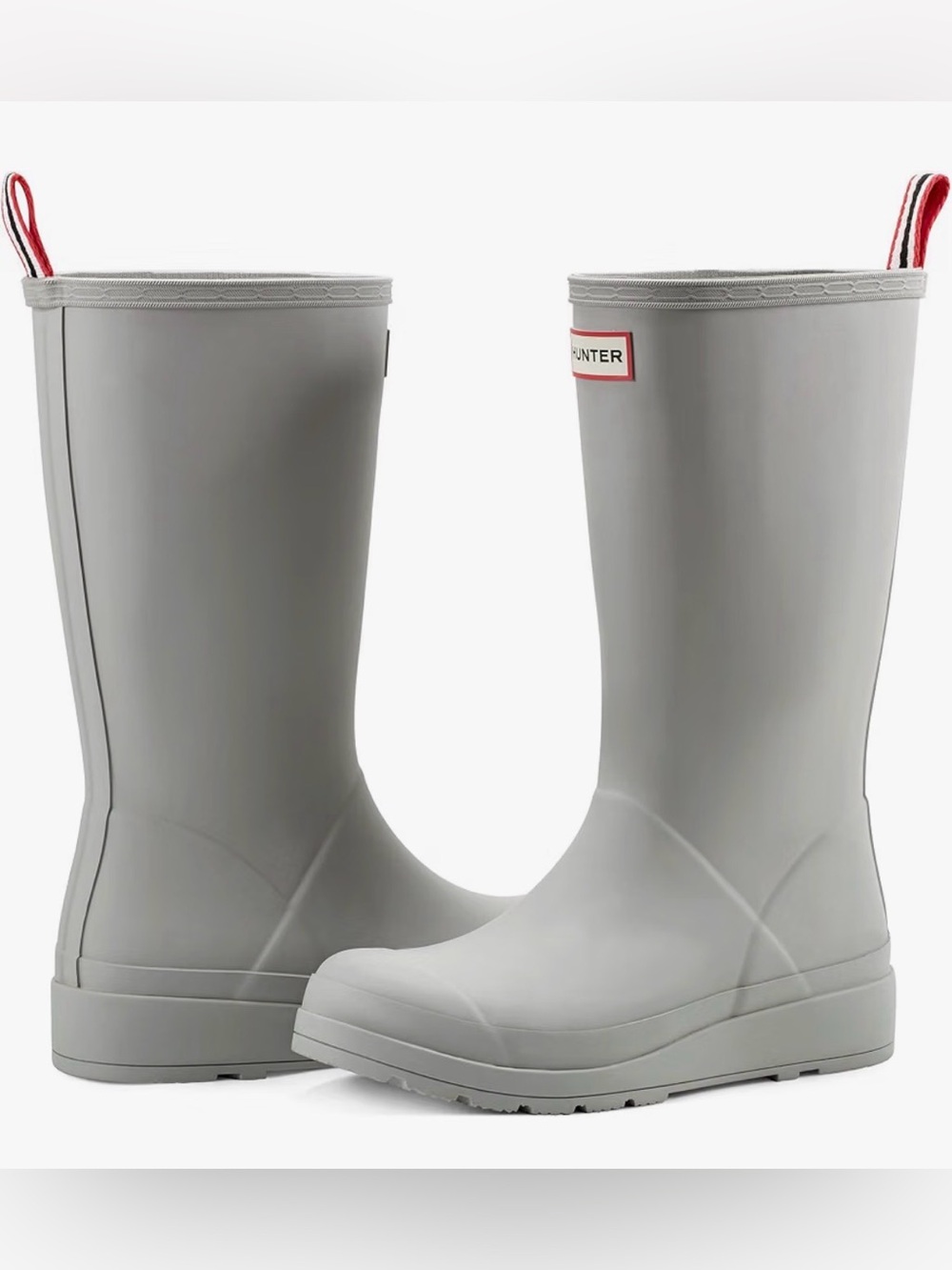 NEW Hunter Women’s Original Play Tall Rain Boots Zinc Grey Size 7